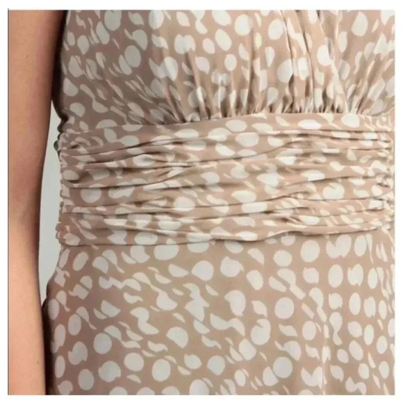 EVAN PICONE Blush Polka Dot Halter Dress Size 16 - Picture 3 of 9